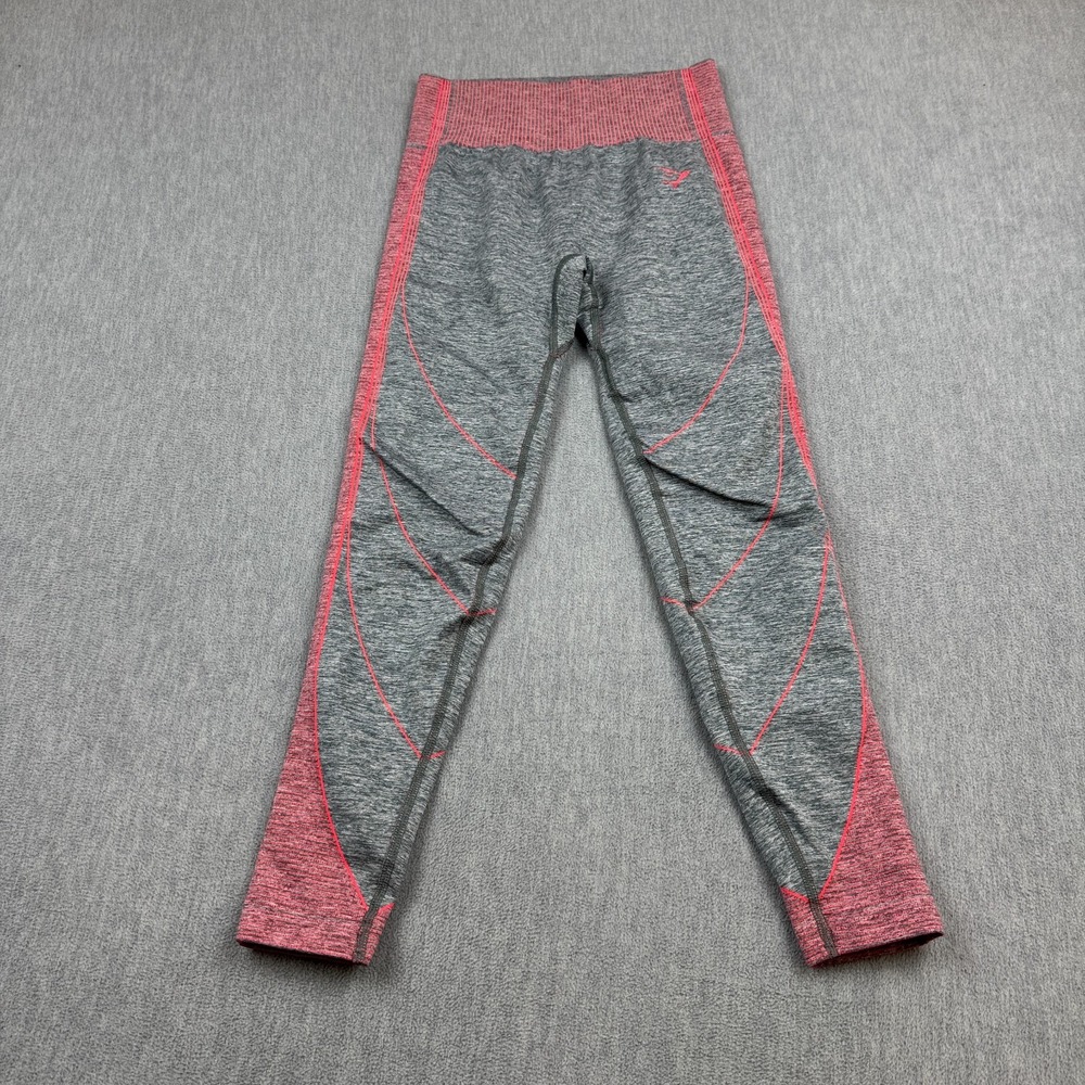 Gymshark Leggings Women Small Gray Hyper Amplify‎ Seamless Yoga Gym Athletic